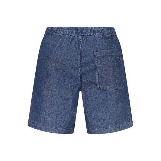 Blue Cotton Men's Jean Shorts