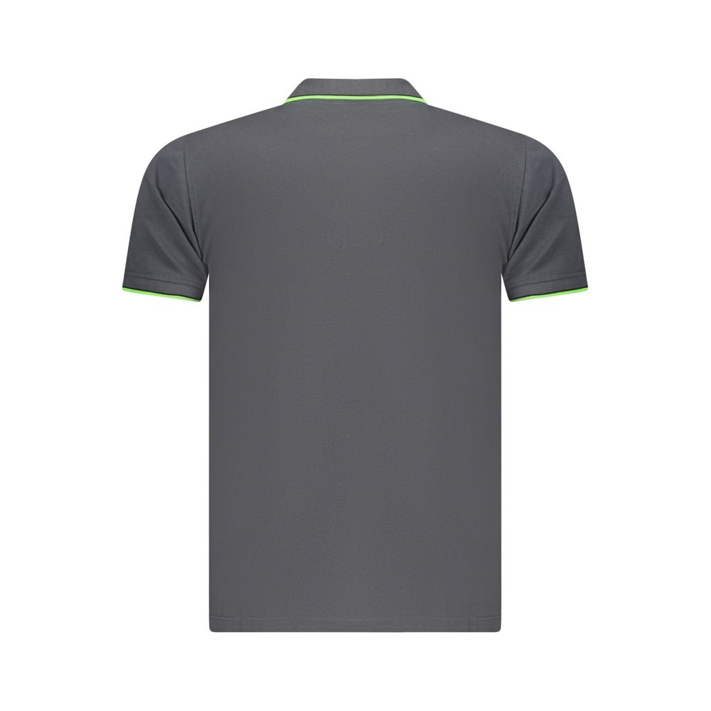 Gray Cotton Mens Polo Shirt