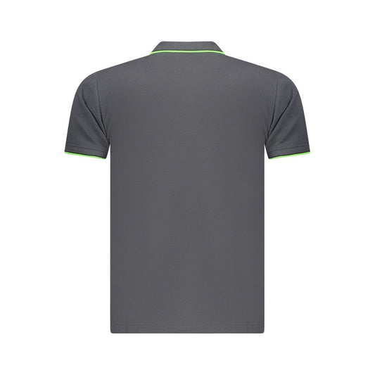 Gray Cotton Mens Polo Shirt