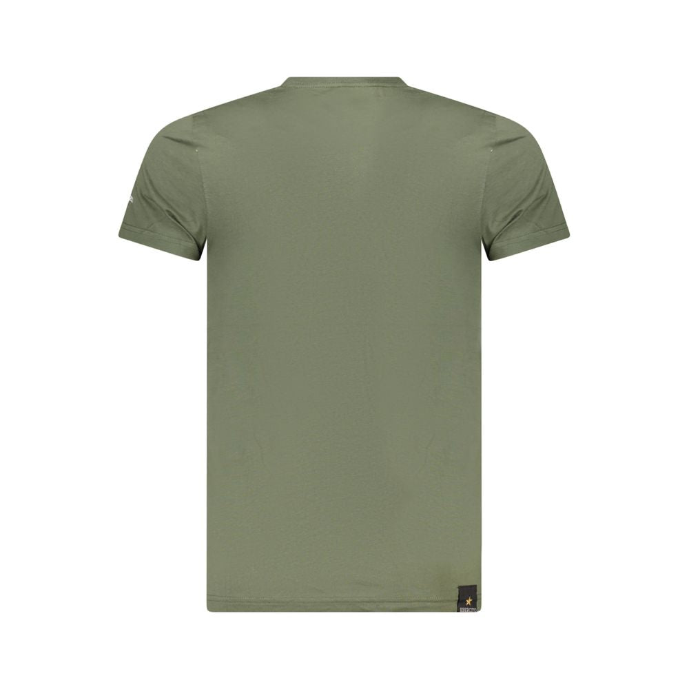 Green Cotton Men's T-Shirt