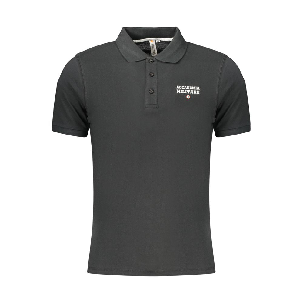 Black Cotton Men's Polo Shirt
