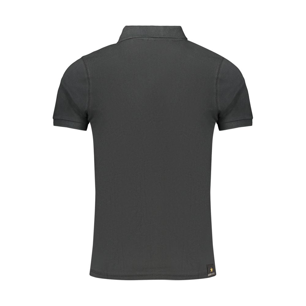 Black Cotton Men's Polo Shirt