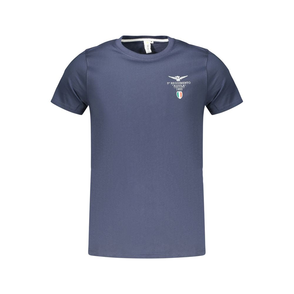 Blue Cotton Men's T-Shirt