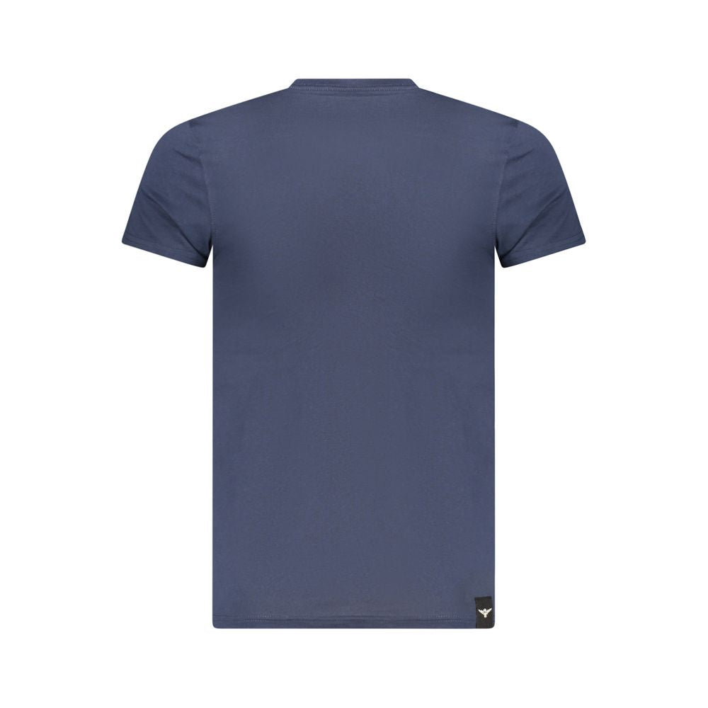 Blue Cotton Men's T-Shirt