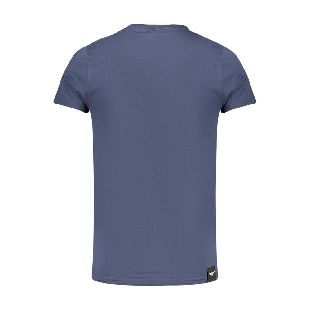 Blue Cotton Men's T-Shirt