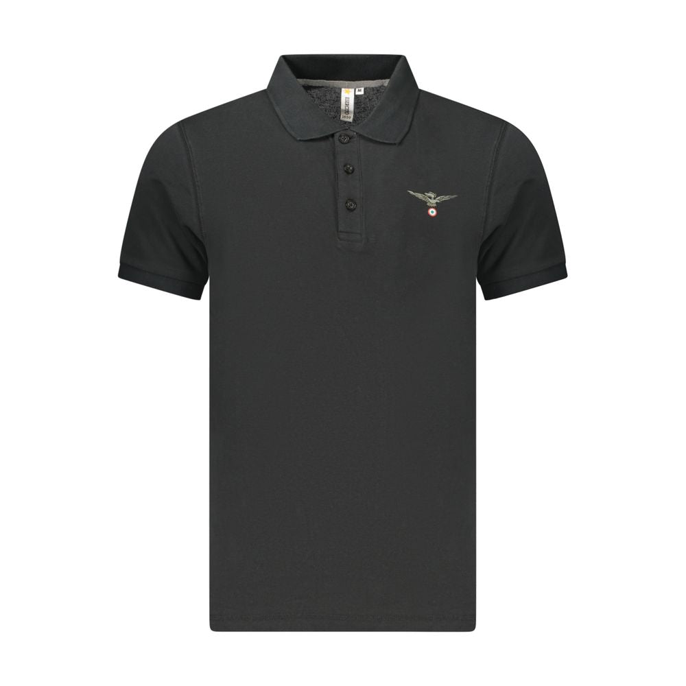 Black Cotton Men's Polo Shirt