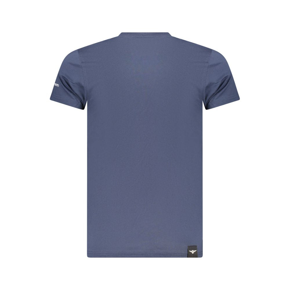 Blue Cotton Men's T-Shirt