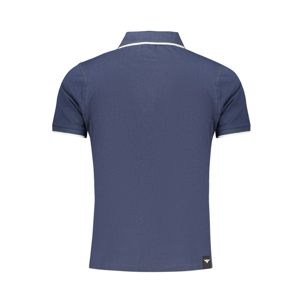 Blue Cotton Men's Polo Shirt