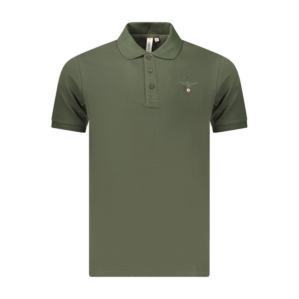 Green Cotton Men's Polo