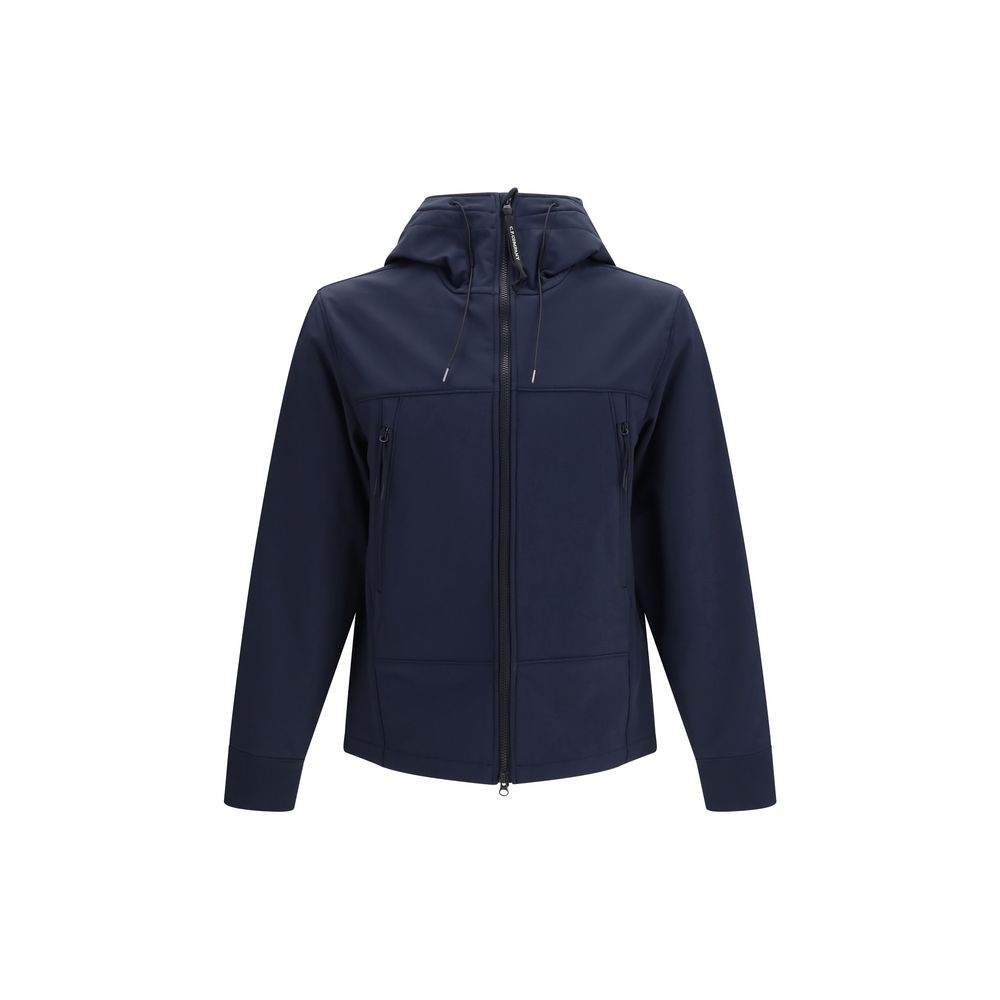 Blue Polyester Shell Jacket