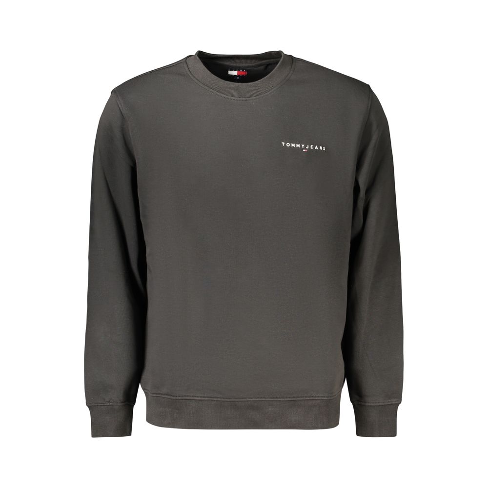 Black Cotton Men Sweatshirt