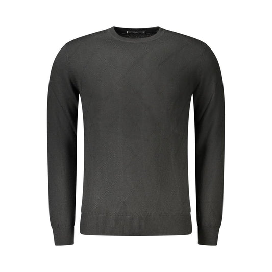 Black Polyester Men Sweater