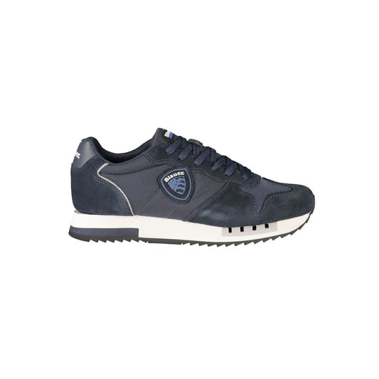 Blue Polyurethane Men's Sneaker