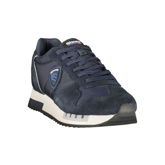 Blue Polyurethane Men's Sneaker