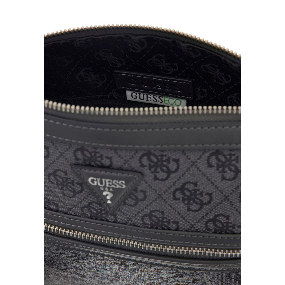 Gray Polyethylene Messenger Bag