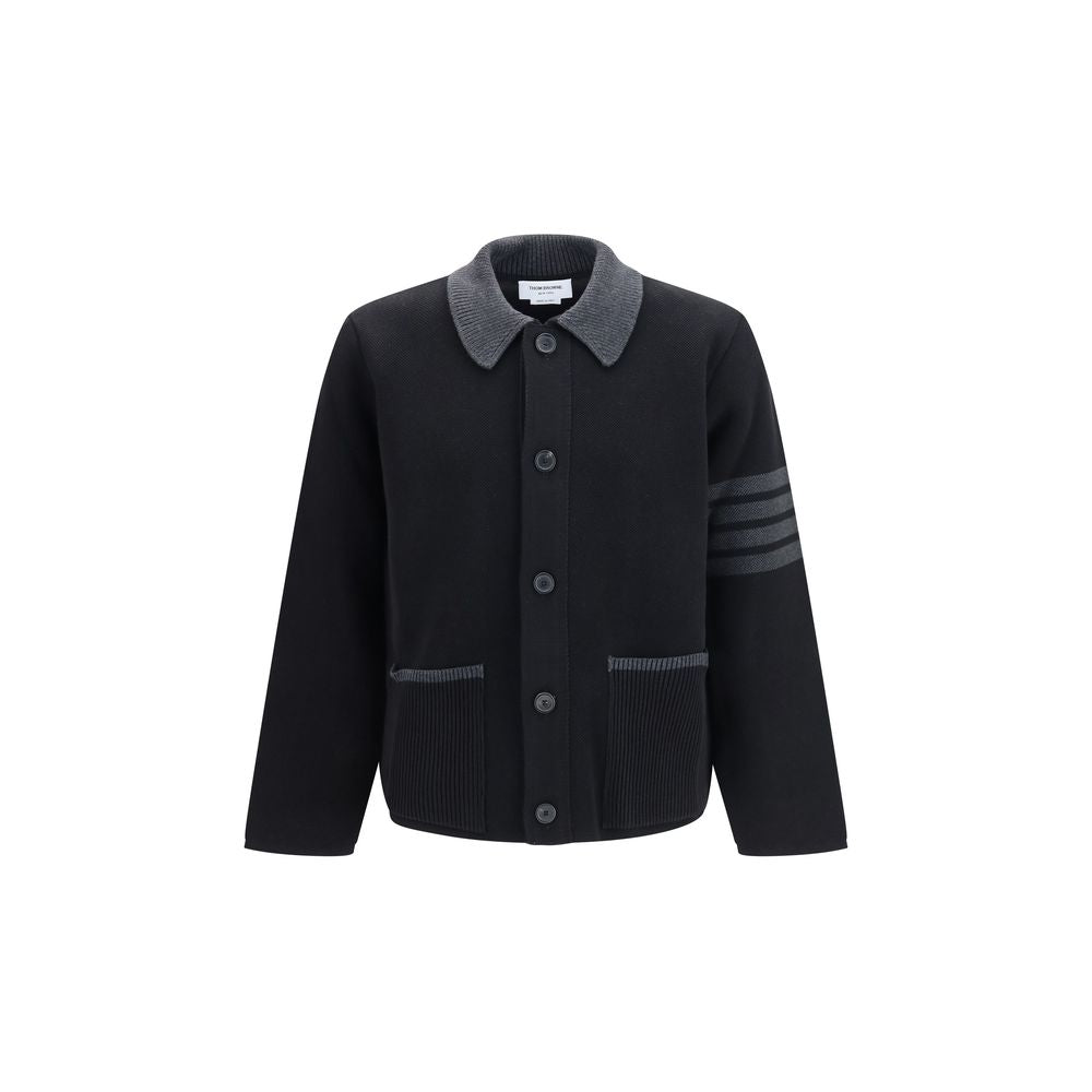 Black Wool Oves Aries Biker Jacket