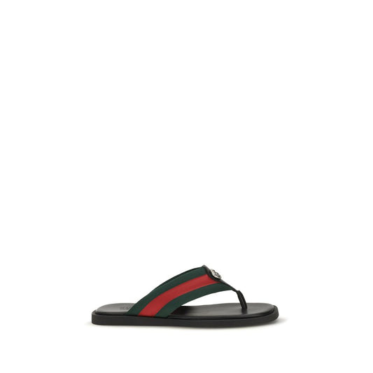 Black Polyamide Flip-Flop Sandals