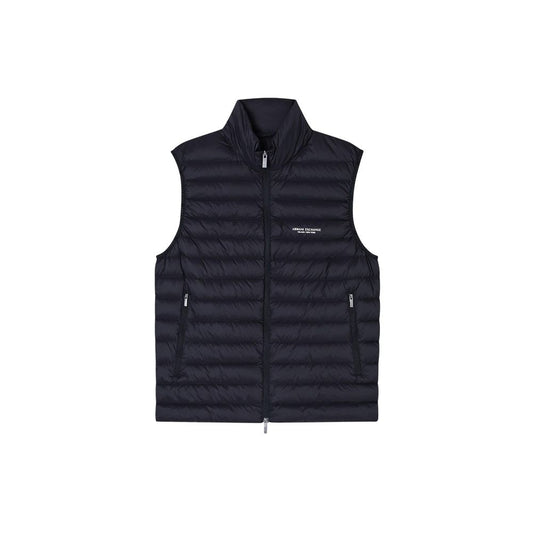Black Polyamide Sleeveless Jacket