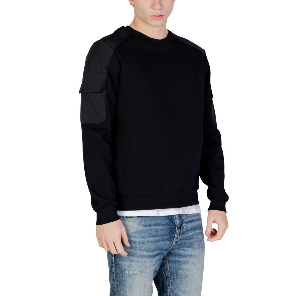 Black Cotton Sweatshirt