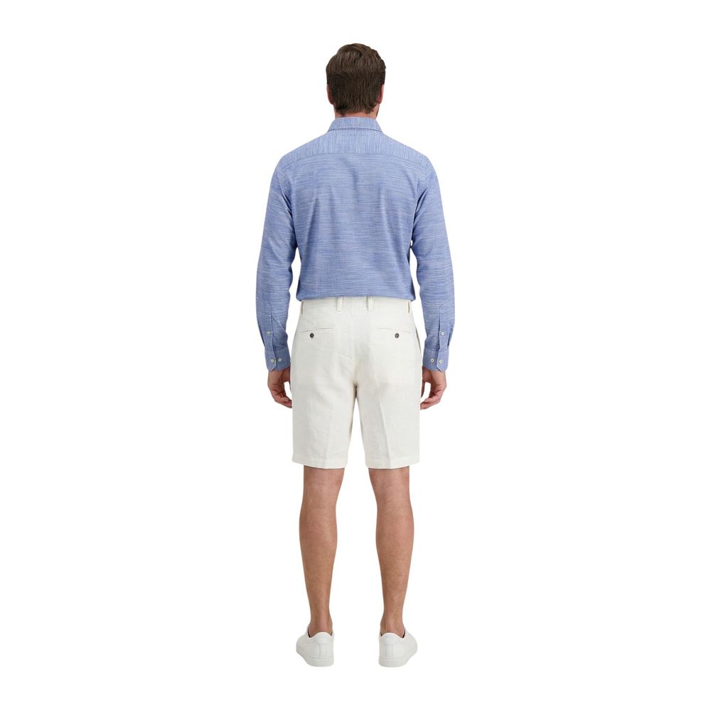 White Linen Bermuda Shorts