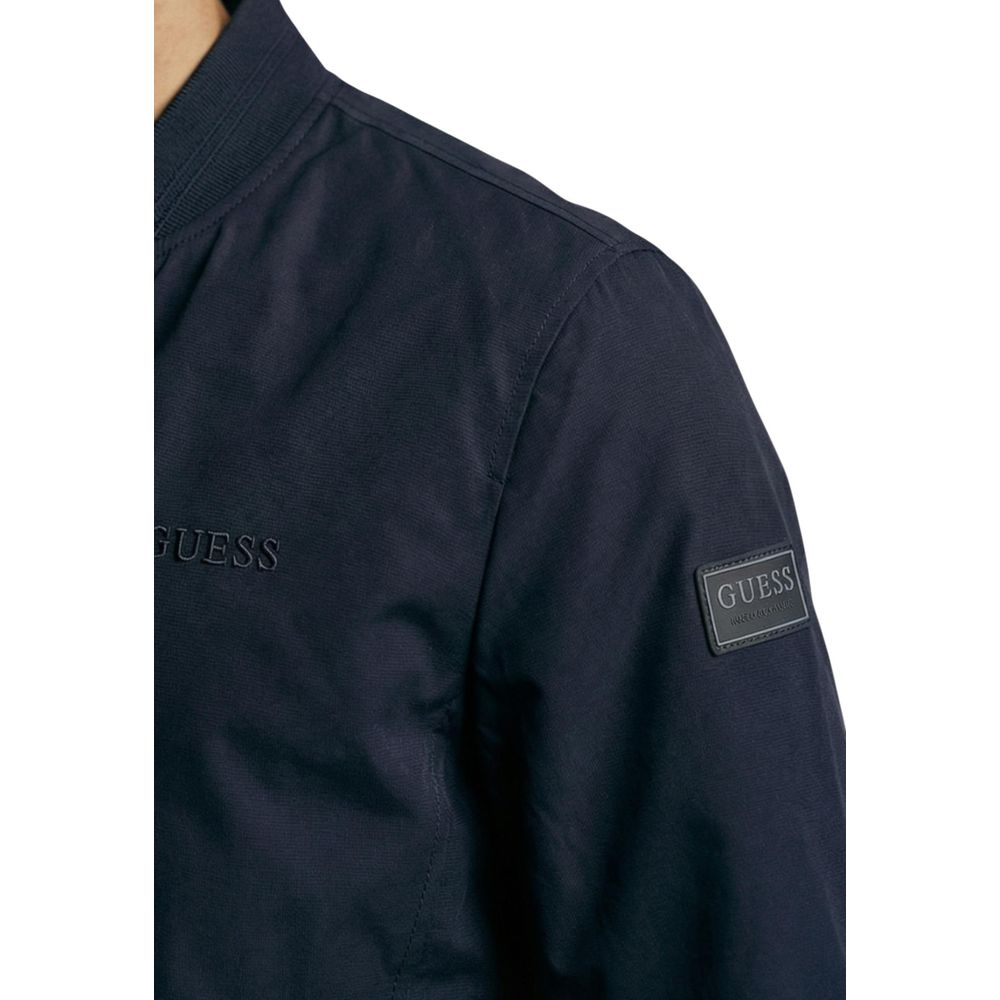 Blue Polyester Bomber
