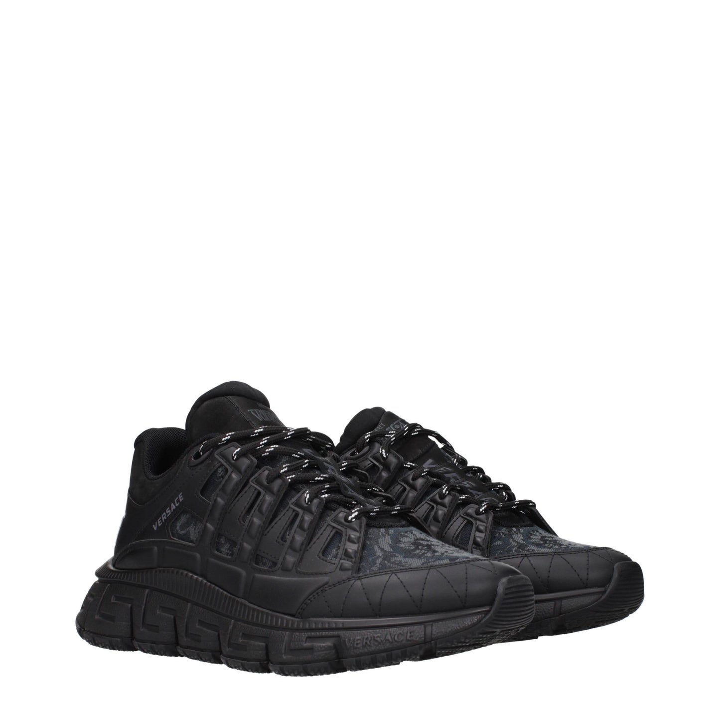 Black Fabric Athletic Sneakers