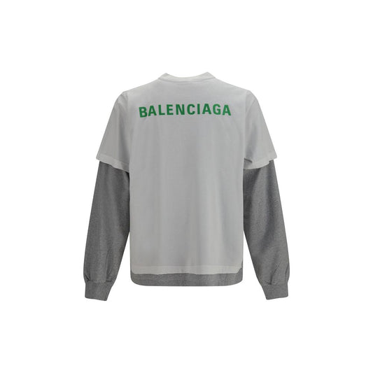 White Cotton Long Sleeve T-Shirt