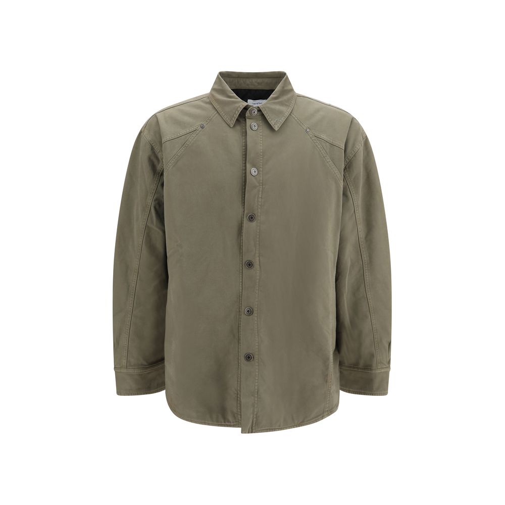 Bicolor Cotton Full-Length Jacket
