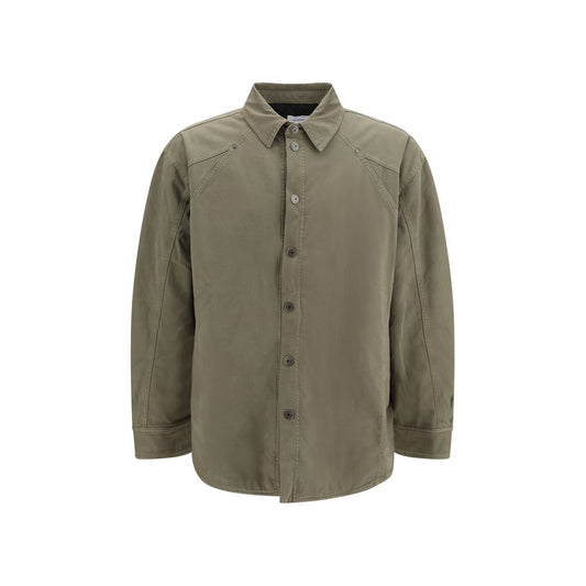 Bicolor Cotton Full-Length Jacket