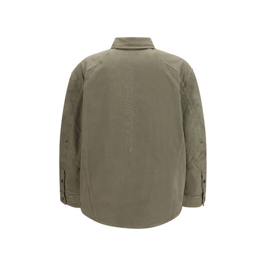 Bicolor Cotton Full-Length Jacket