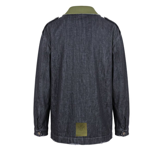 Grey Cotton Men Jacket