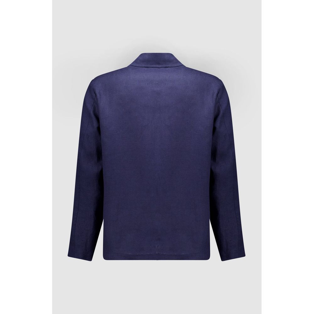 Navy Blue Linen Jacket