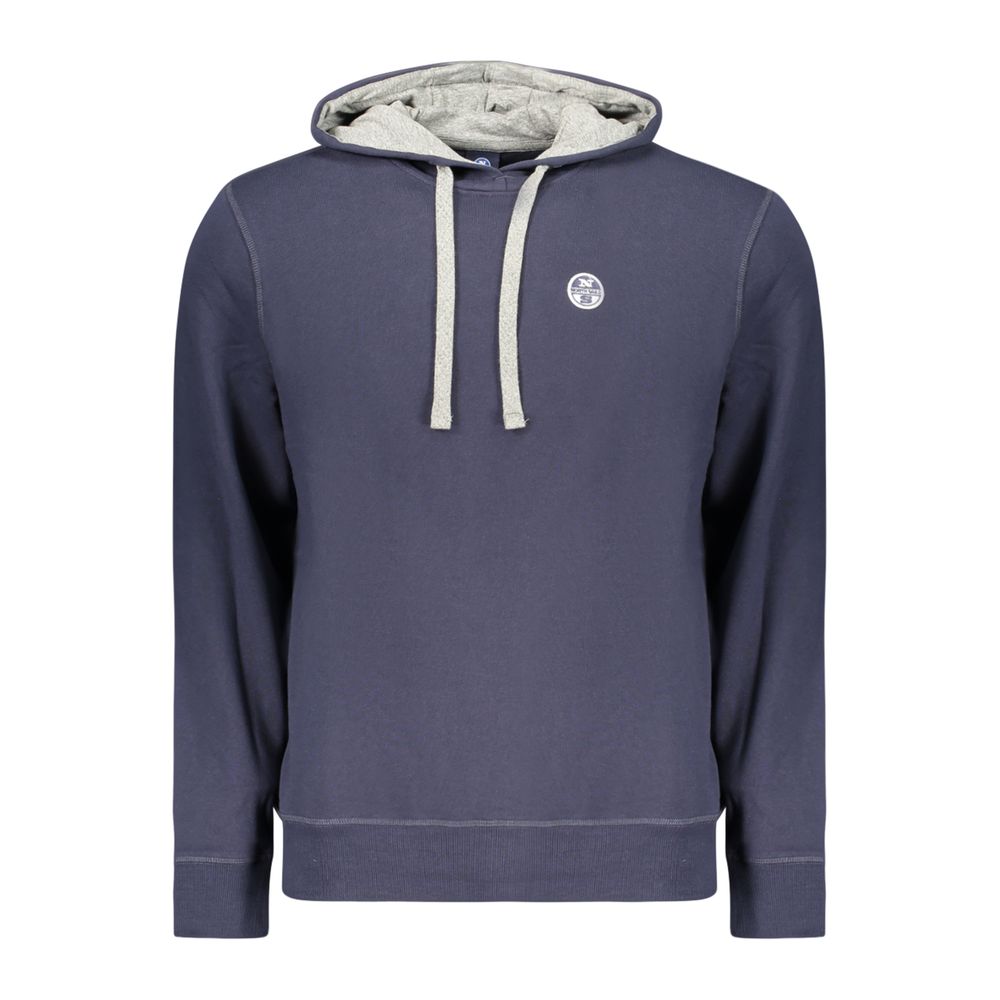 Blue Cotton Men's Hoodie