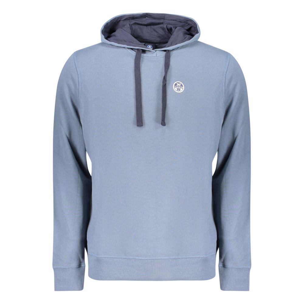 Blue Cotton Men's Hoodie