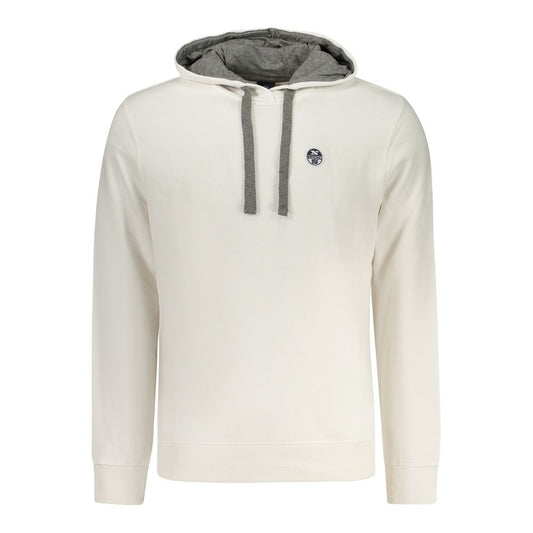 White Cotton Men's Hoodie