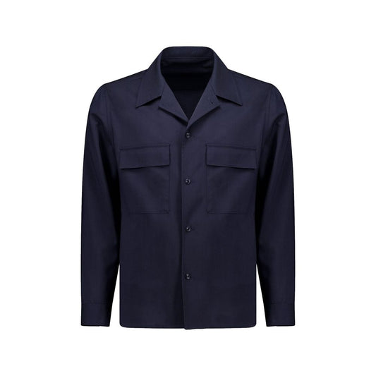 Navy Blue Virgin Wool Jacket