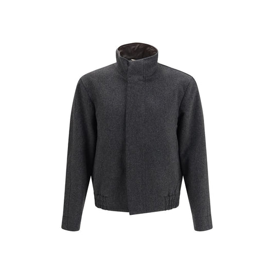 Gray Wool Oves Aries Bomber
