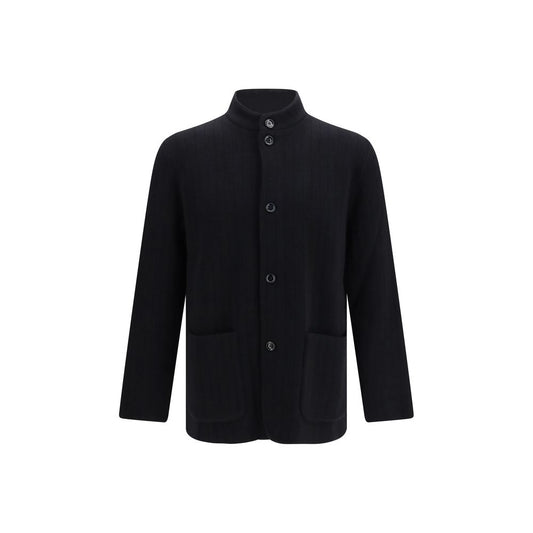Black Wool Oves Aries Full-Length Jacket