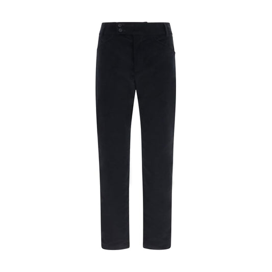 Black Cotton Casual Pants