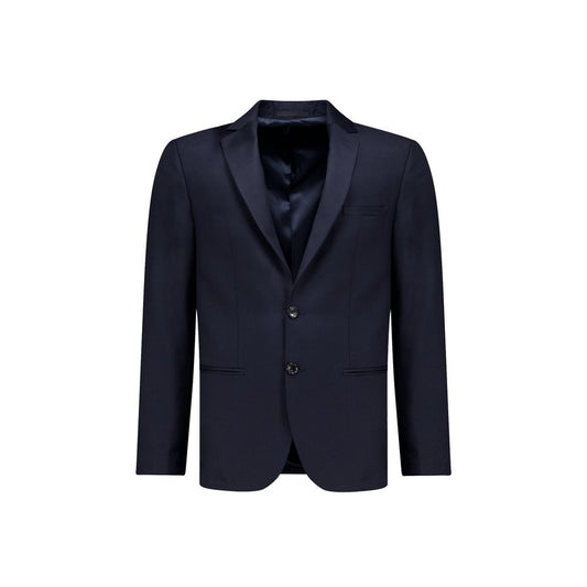 Blue Wool Full-Length Jacket