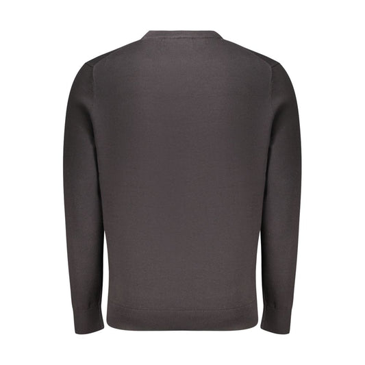 Black Cotton Men's Sweater