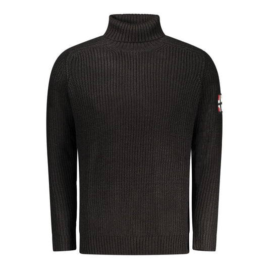 Black Acrylic Men Sweater