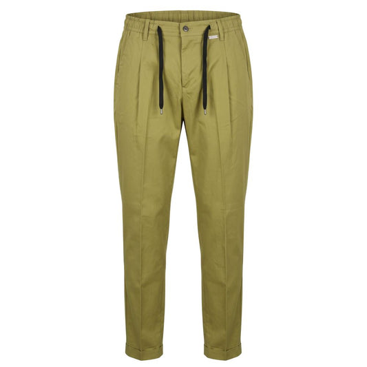 Green Cotton Men Pants