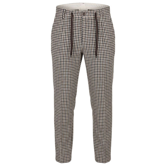 Blue Cotton Men Pants