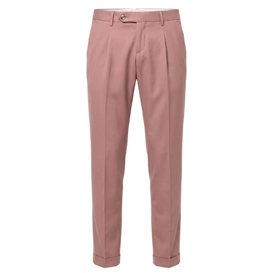 Pink Viscose Men Pant