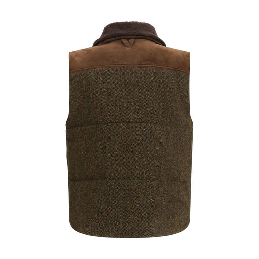 Bicolor Wool Oves Aries Sleeveless Jacket