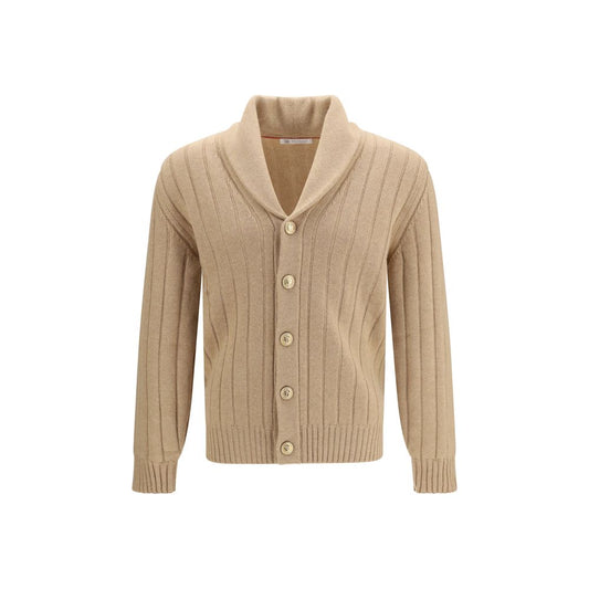Beige Cashmere Cardigan