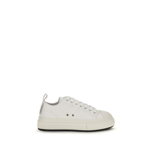 White Polyethylene Platform Sneakers