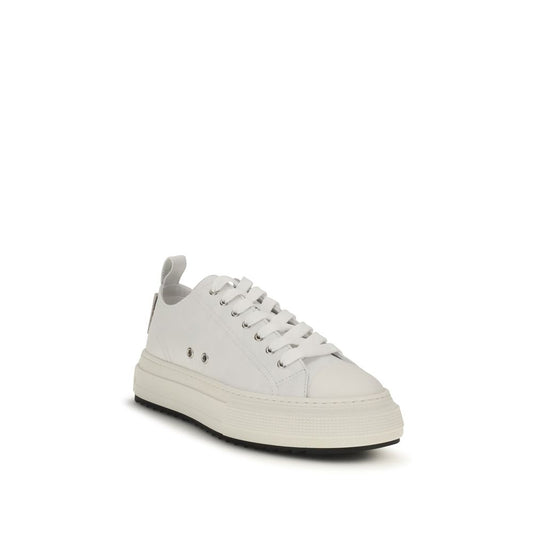 White Polyethylene Platform Sneakers