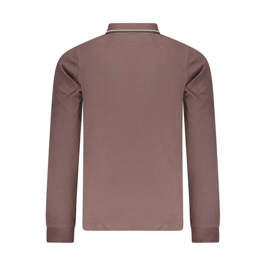 Brown Cotton Mens Polo
